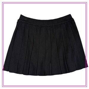Daisy Black Knit Pleated Mini Skirt with Shorts School Girl Tennis Women's Med
